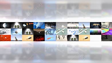 Collage of video clips