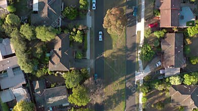 Houses in Suburban Australia Aerial View of Typical Streets and Neighbourhood