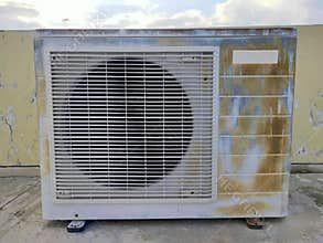 Old worn-out AC exhaust