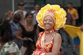 African girl laughing at the Rotterdam festival 2019