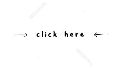 Hand drawn click here arrows animation, isolated on a white background