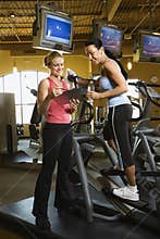 Women working out.