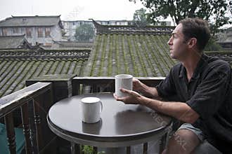 Enjoying Morning Coffee