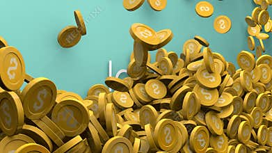 Coin piling up Increase lawyer cost animation.