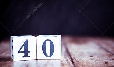 Number 40, forty, four and zero - date, anniversary, birthday