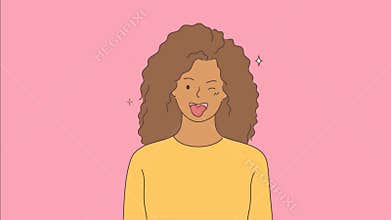 Emotion, fun,face expression concept