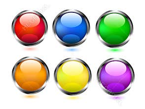 Colorful buttons icons