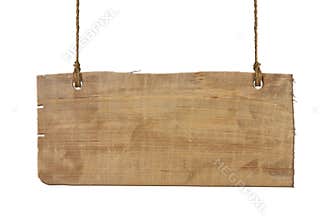 Wooden sign isolated