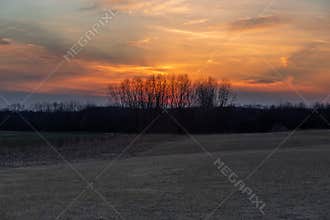 March sunset  Hoffman Estates, Illinois