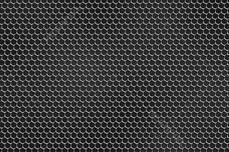 Vector Abstract Shining Hexagonal Metal Mesh in Dark Grey Background