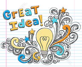 Light Bulb Idea Hand-Drawn Sketchy Doodles