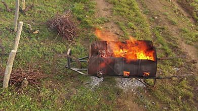 Work in the vineyard of burgundy