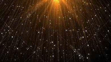 4K golden luxury particle stripe Loop Light background