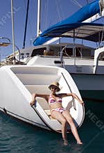 Luxury Vacation - Girl on a yacht