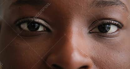 Blinking eyes of a woman