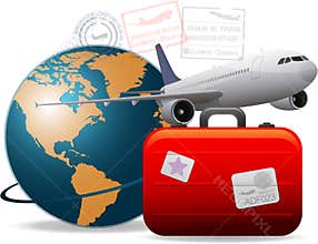 Worldwide airplane travel