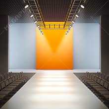 Fashion empty runway.