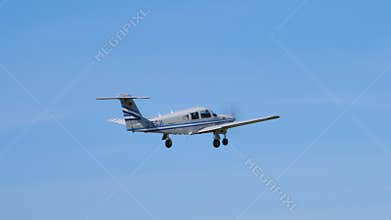 Piper PA-28 Turbo Arrow general aviation single engine small airplane takes off