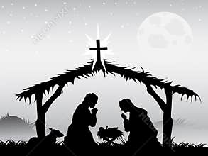Nativity scene,vector