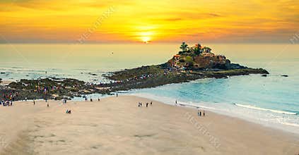 Sunrise view of Hon Ba temple