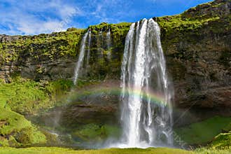 Seljalandsfoss  waterfall in Iceland