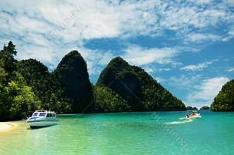 Travel to tropical Island
