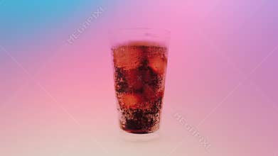 Coke Pours Into Glass At Party