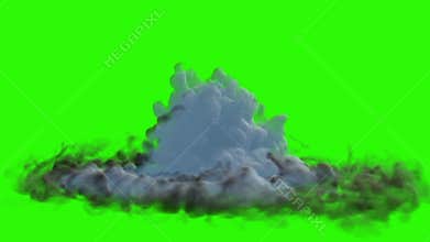 Dry Ice Smoke Flowing, Green Screen Chromakey