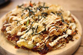 Japanese pizza okonomiyaki