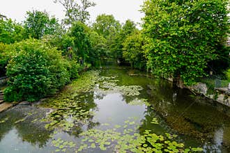 Seugne river at Jonzac in Charente-Maritime france