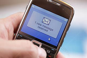 Mobile phone text message or e-mail