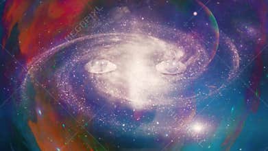 God's face in the space