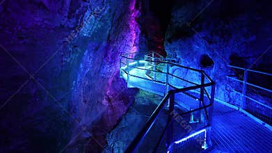 Night Scenes - Spectacular landscape at Rio Sass Canyon Italy