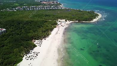 Punta Esmeralda seascape Caribbean beach panorama Playa del Carmen Mexico