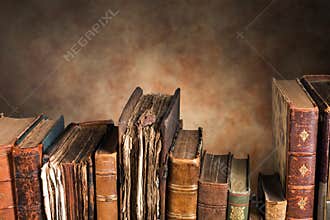 Old books with copy space