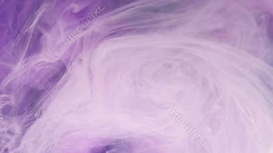Dye steam ink water flow purple white haze fluid