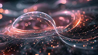 A seemingly infinite loop of tangled ribbons and strings represent the potential for neverending entanglement of quantum