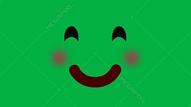 seamless and loopable blushing and shy facial expression