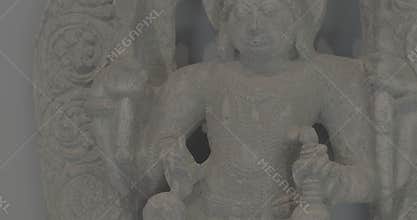 Close up View On Statue Of Kshetrapala Is Guardian Deity Featured In Indian Religions. Ungraded C LOG 2 In Hindu Belief