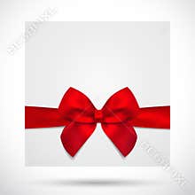 Holiday card, Christmas / Gift Birthday card, bow