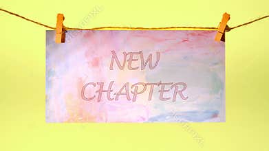 The conceptual phrase, the expression NEW CHAPTER