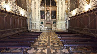 Chapter house at the Santa Cruz Monastery at Coimbra, Portugal.