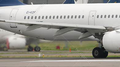 Airbus A321 of Air Astana taxiing