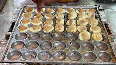 Cilor Tusuk or Pentol Korea Telur Gulung is a typical Indonesian snack