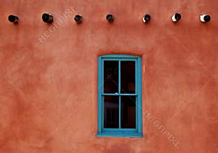 Adobe with Turquoise Window