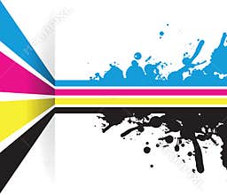 Splash cmyk line arrow background