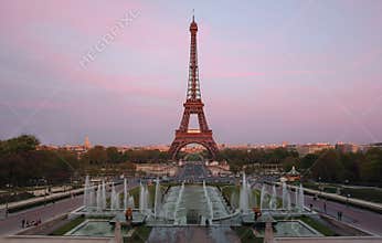 Eiffel Tower at dusk