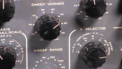 Panning shot of electronic equipment