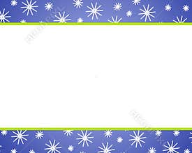 Blue Christmas Snow Borders