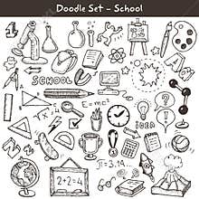 Doodle set - school